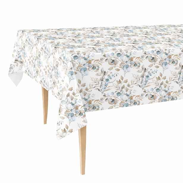 Ubrus Cerata Tlustá 140x450 Skvrnitá Omyvatelná Boho Listy Eukalyptus