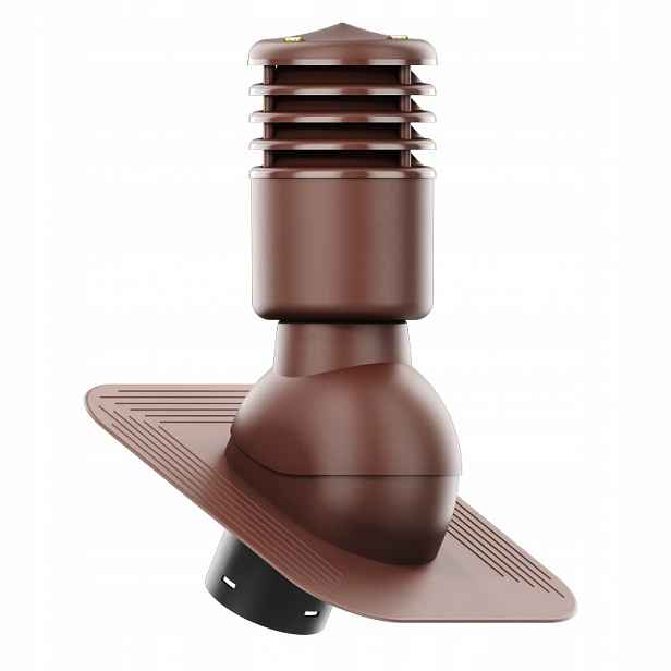 Větrací komín Smartline pod asfaltový šindel/pape fi 125 mm, zateplený, hnědý