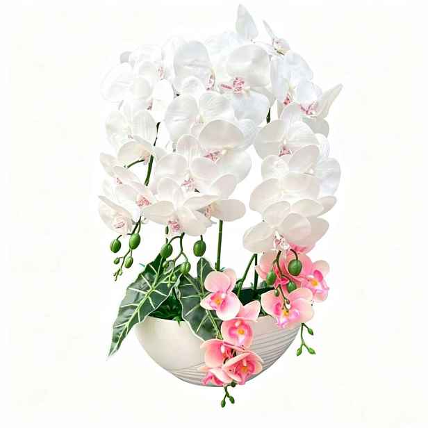 Umělý Orchidej Dekorativní Kompozice Kvalita 50CM-60cm