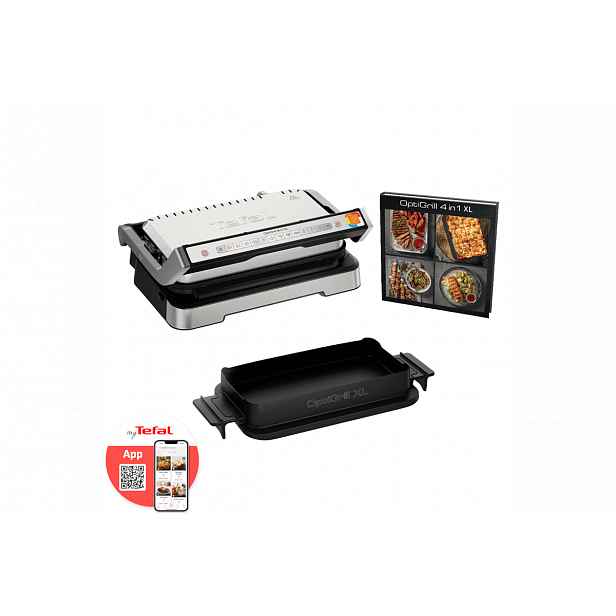 Elektrický gril Tefal OptiGrill XL 4v1 GC784D30 Nerezový/Černý