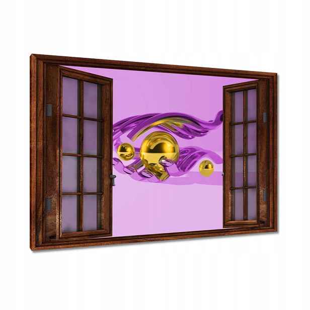 Obrazy 90x60 Fialová grafika