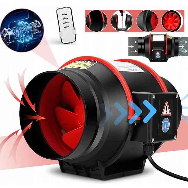 Axiální Kanálový Ventilátor 100 mm 310 m3/h Vhodný Do Kuchyně IP44 40W