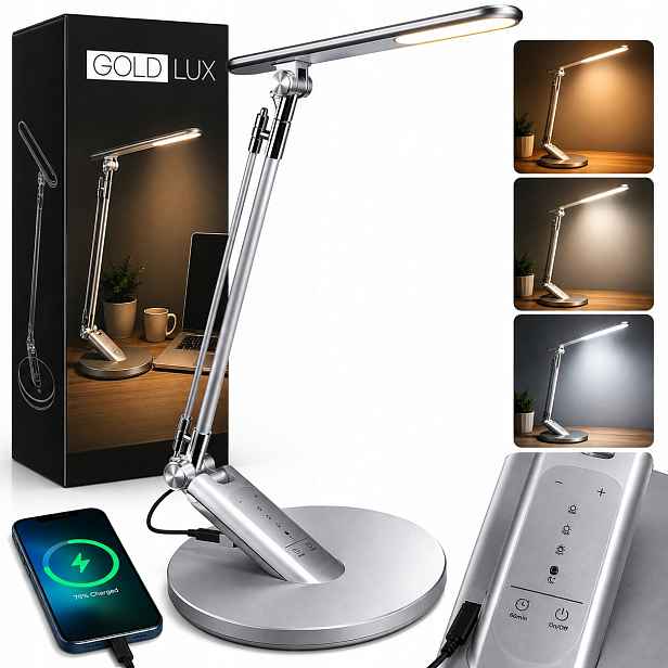 Led lampička na psací stůl pro čtení výuky kanceláře Noční Usb 7W Cct