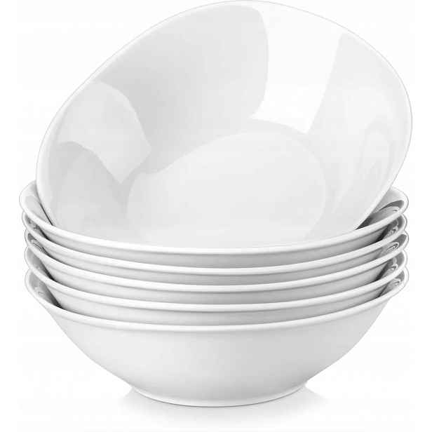 Sada 6 porcelánových misek 17 cm, série Elisa, na müsli/saláty/dezerty