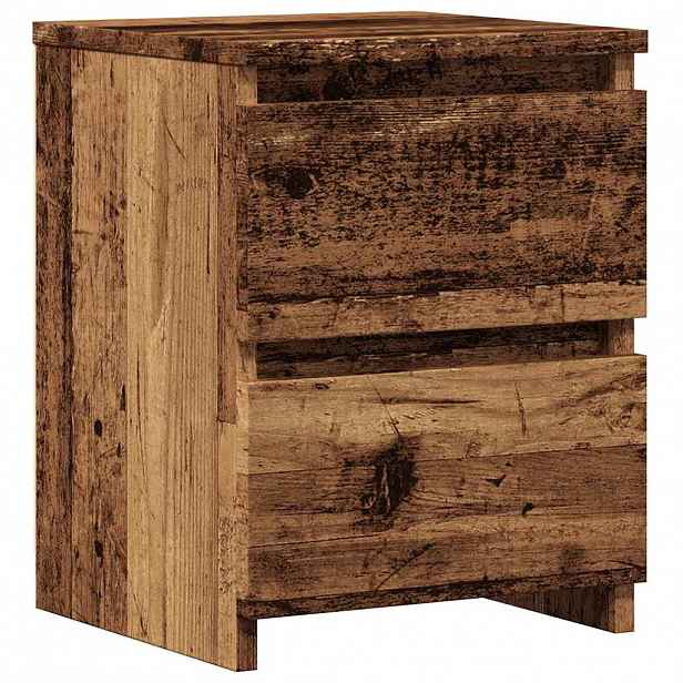 vidaXL Noční stolek old wood 30 x 30 x 40 cm kompozitní dřevo