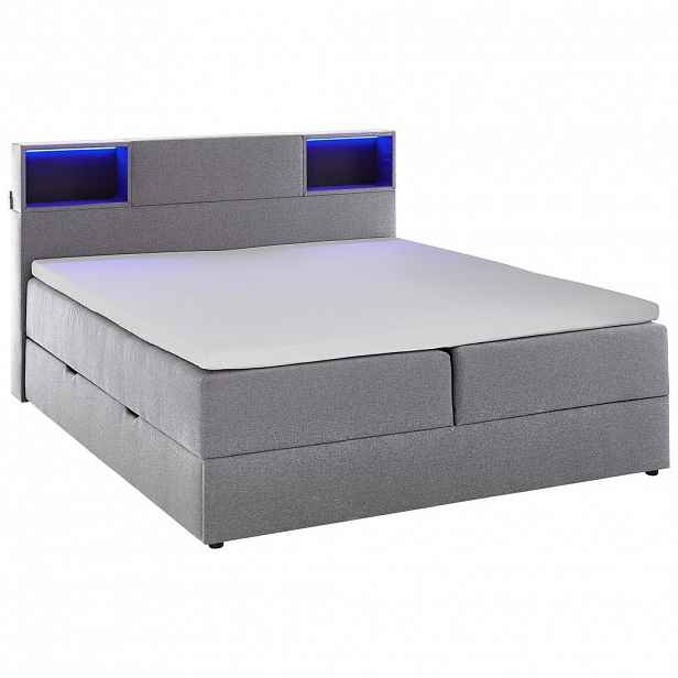 Xora POSTEL BOXSPRING, 180/200 cm, světle šedá