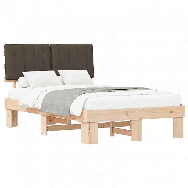 vidaXL Rám postele s čalouněným čelem Taupe 120 x 190 cm