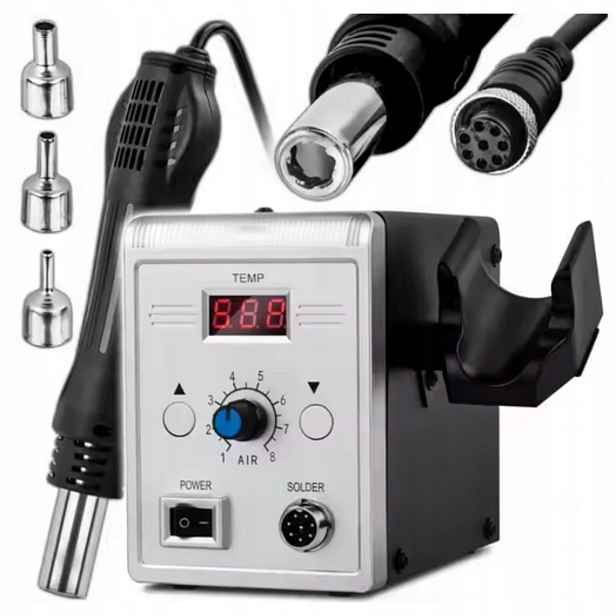 Pájecí stanice Hot Air Horkovzdušná páječka Sada 858D 700W