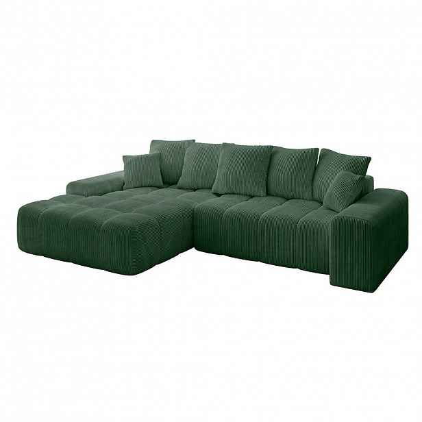 ALTDECOR ROHOVÁ SEDACÍ SOUPRAVA s otomanem vlevo ENSI-L – 267 × 164 × 69 cm, zelená