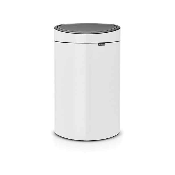 Bílý dotykový ocelový odpadkový koš 40 l Touch Bin – Brabantia