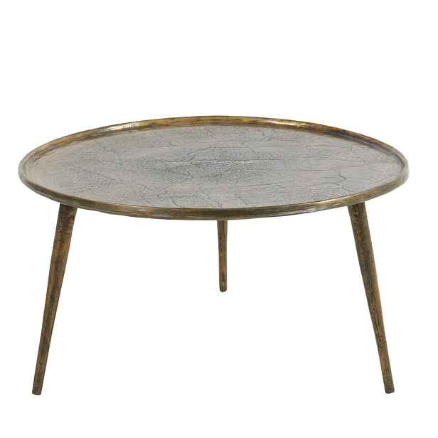 Kovový kulatý konferenční stolek v bronzové barvě ø 67,5 cm Babina – Light & Living