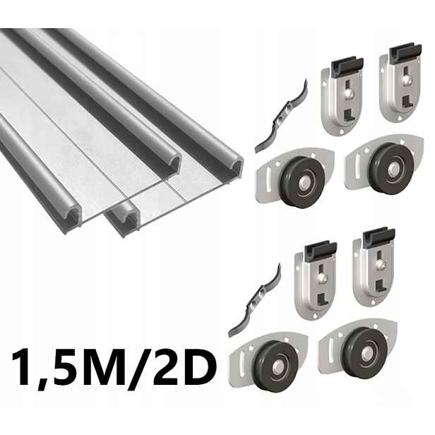 Posuvný systém stříbrný Easy Ares2 Fast- 1,5 m/2d