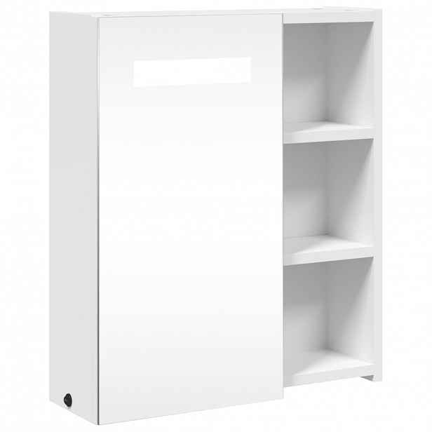 vidaXL Koupelnová zrcadlová skříňka s LED osvětlením bílá 45x13x52 cm