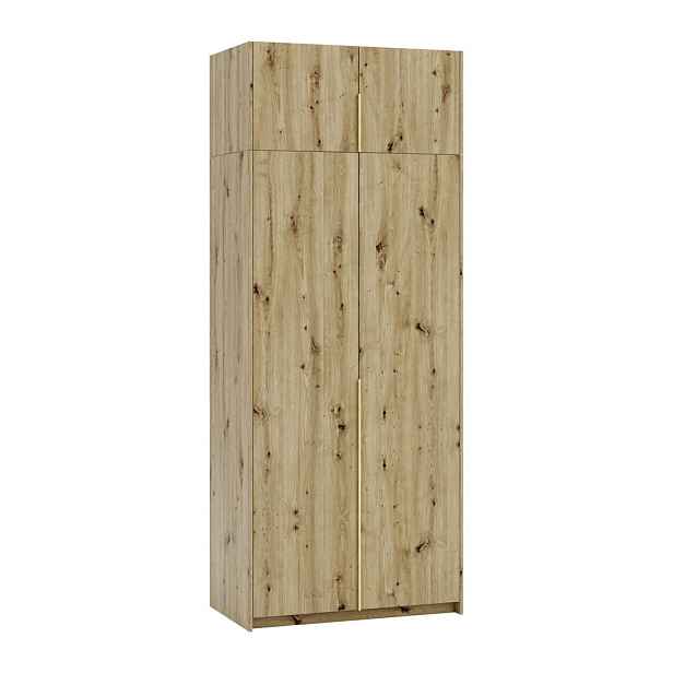 MASSENO ŠATNÍ SKŘÍŇ S OTOČNÝMI DVEŘMI AMARA, 100/250/58 cm 2dveřová, dub Artisan