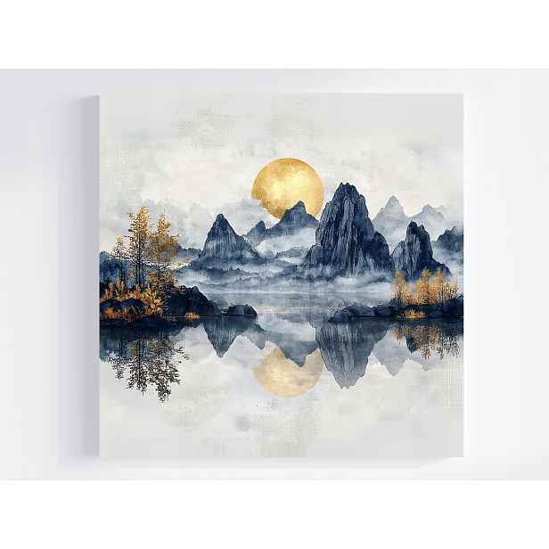 Obraz Na Plátně Canvas Hory Slunce Jezero Příroda Zen Feng Shui 50x50