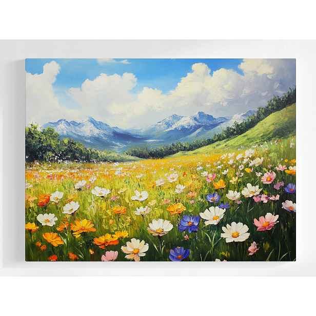 Plakát Horská Louka Polní Květiny Jarní Krajina 100x75
