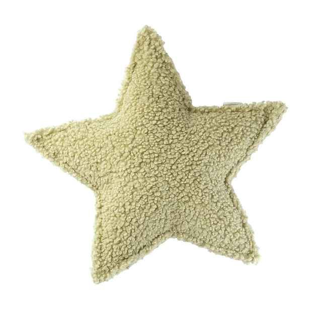 Zelený dětský pohovkový polštář z textilie bouclé Star – Wigiwama