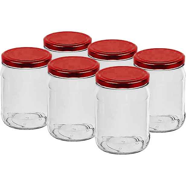 BROWIN Zavařovací sklenice s víčkem 500ml TWIST 6ks