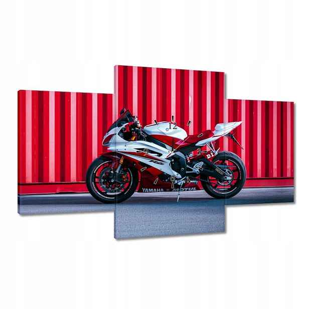 Hodiny 100x60 Bílo-červené Yamaha