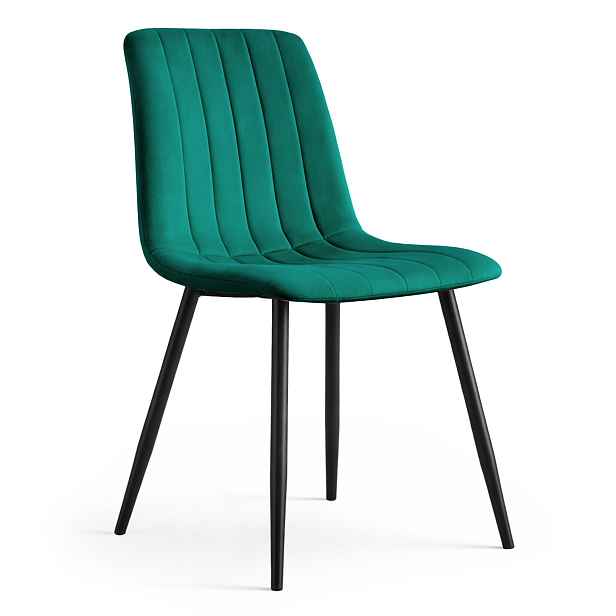 Ak furniture Čalouněná jídelní židle Livo lahvově zelená