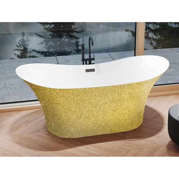 BESCO Olsen Spa  AMBER VANAMBER170WG1 - Volně stojící vana AMBER Glam - zlatá