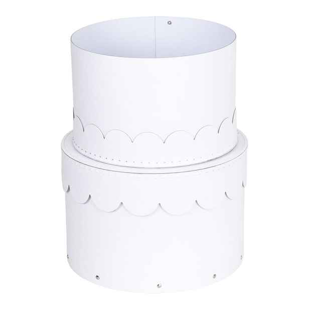 Bílé kartonové úložné boxy v sadě 2 ks s víkem ø 26x17,5 cm Wilma Paper Laminate – Bigso