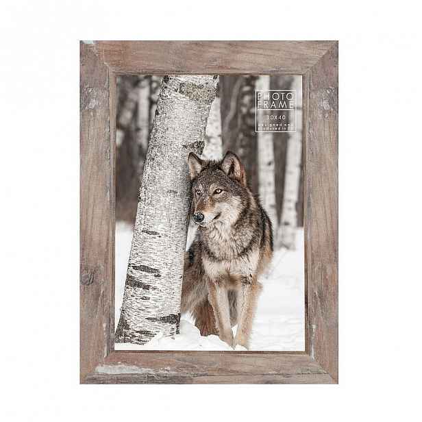 Hnědý rámeček na fotografii Styler Bergen Shabby, 30 x 40 cm