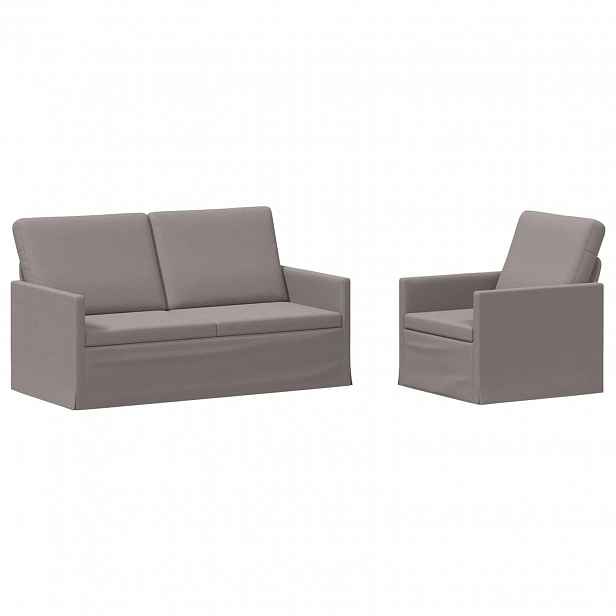 vidaXL Set pohovek 2 pcs Taupe Textil