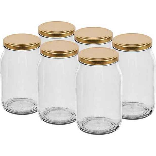 BROWIN Zavařovací sklenice s víčkem 900ml TWIST 6ks