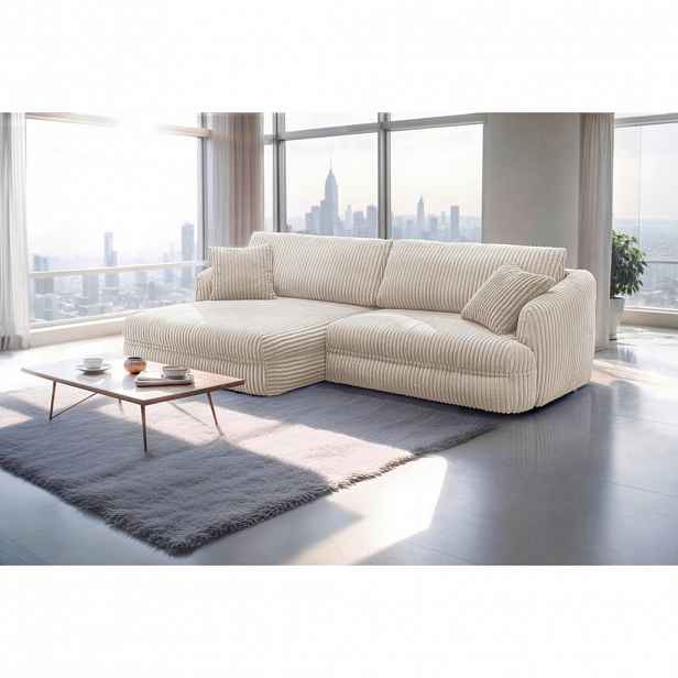 Livetastic ROHOVÁ SEDAČKA, textil, krémová