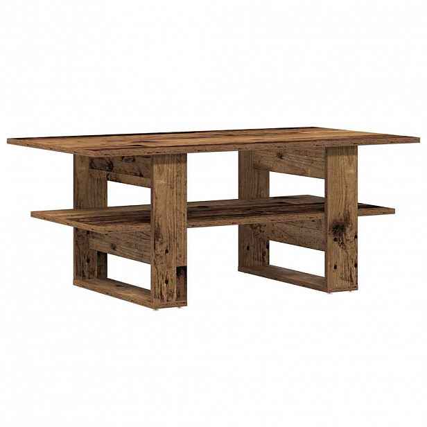 vidaXL Konferenční stolek old wood 102 x 55 x 42 cm kompozitní dřevo