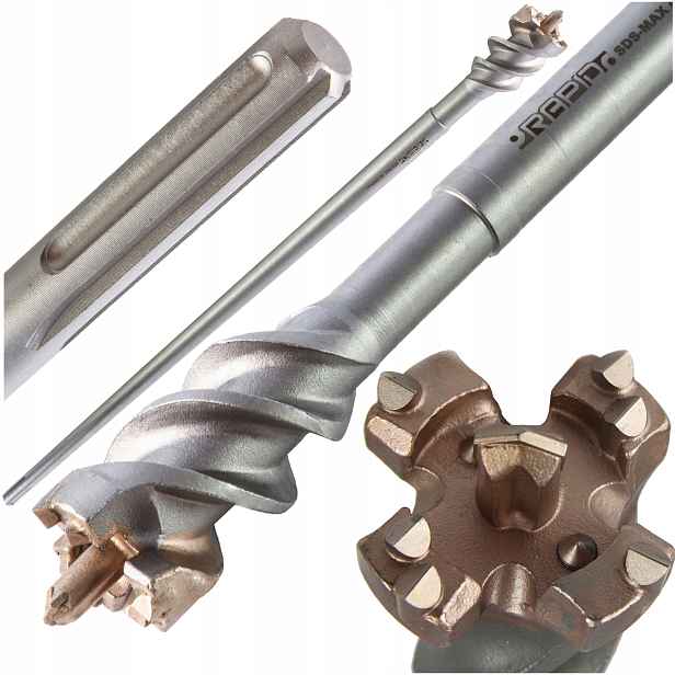 Vrták průrazový do zdiva betonu SDS-max 45 x 1000 mm Slinutý Karbid