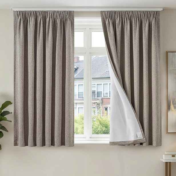 Zatemňovací závěs khaki 140x145 cm 2 ks Topick