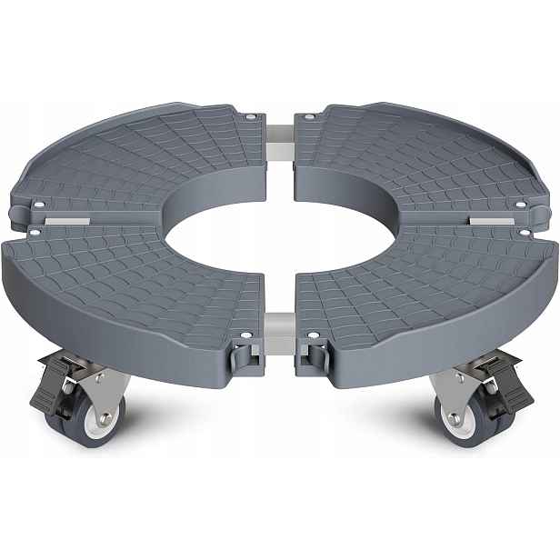 Allecto Pflanzenroller Ø 40-54 cm 200 kg Tragkraft. Černá barva.