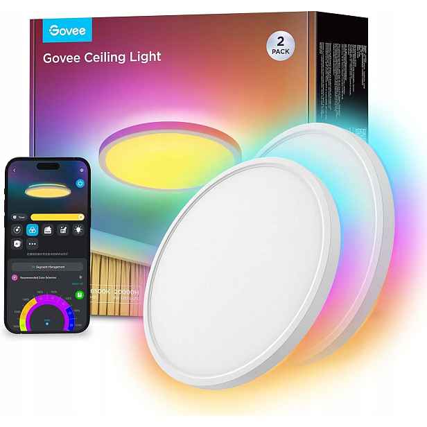 Govee Inteligentní Stropní Svítidlo Rgbic 24W Led Proměnlivé barvy Alexa Google