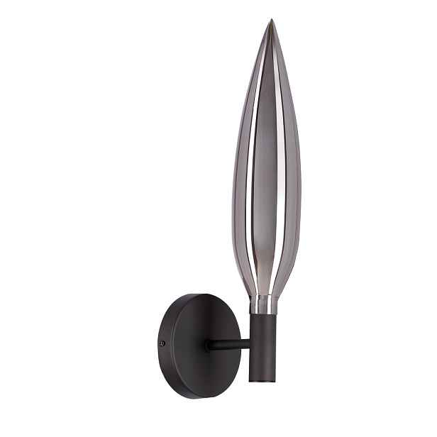 Kinkiet Nordic szklany szary dymiony 1x5W G9 do salonu