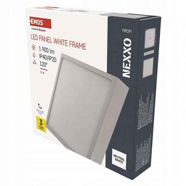 Led přisazené svítidlo Nexxo, čtvercové, bílé, 21W, neutrální bílá
