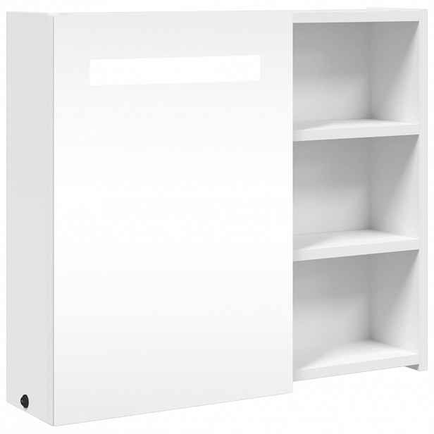 vidaXL Koupelnová zrcadlová skříňka s LED osvětlením bílá 60x13x52 cm
