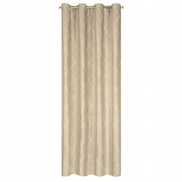 Závěs 140x250 Margo béžový velurový, připravený na průchodkách Pierre Cardin