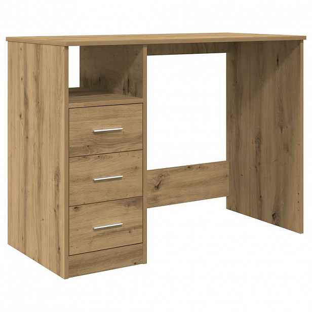 vidaXL Psací stůl dub artisan 102x50x76 cm kompozitní dřevo