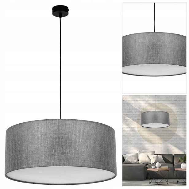 Černá závěsná lampa Earth v pracovně s přirozeným leskem Tk Lighting