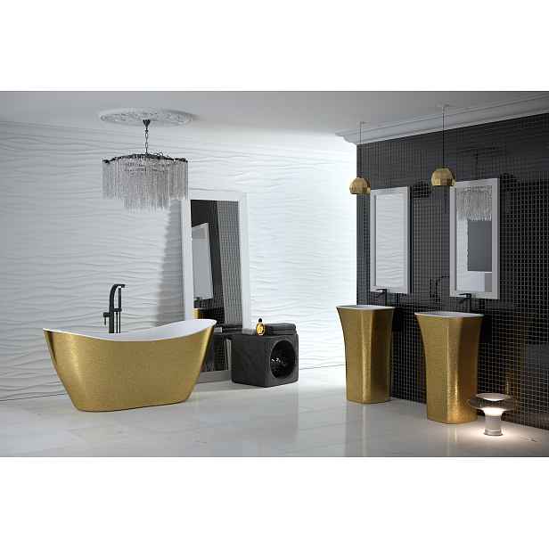 BESCO Olsen Spa  VIYA VANAND16GLAM01 - Volně stojící vana VIYA Glam - zlatá