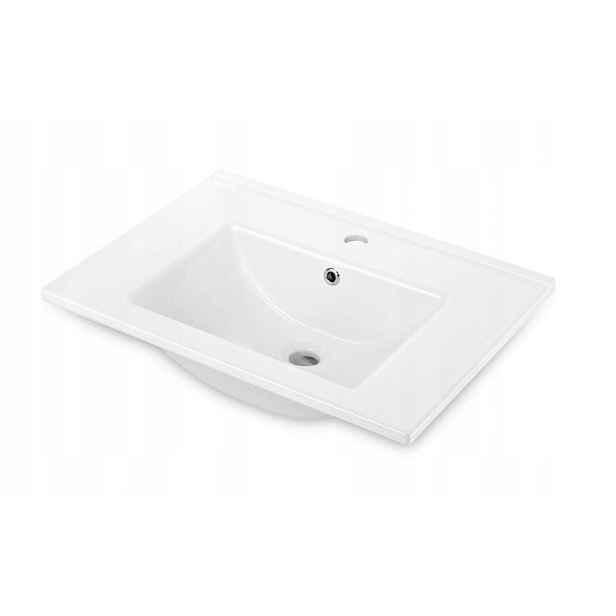 Floxs white – keramické umyvadlo zapuštěné do desky – 60 cm (CDI_6U6M) /po/