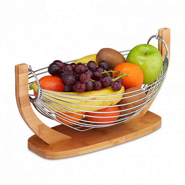 Relaxdays MÍSA Přírodní Stříbrná bambus 38 cm