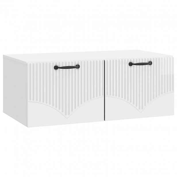 vidaXL Nástěnná TV skříň Bílá s vysokým leskem 78,5 x 41 x 30 cm