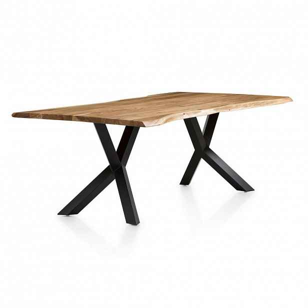 P & B JÍDELNÍ STŮL, akácie, přírodní barvy, černá, 240/110/76,5 cm