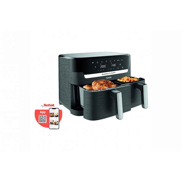 Horkovzdušná fritéza Tefal Dual Easy Fry & Grill 2v1 EY905B10 Černá