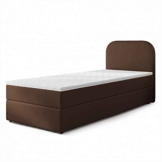 MASSENO AMERICKÁ POSTEL CERIA 90x200 cm, s matrací a úložným prostorem, KRONOS 06, Braun