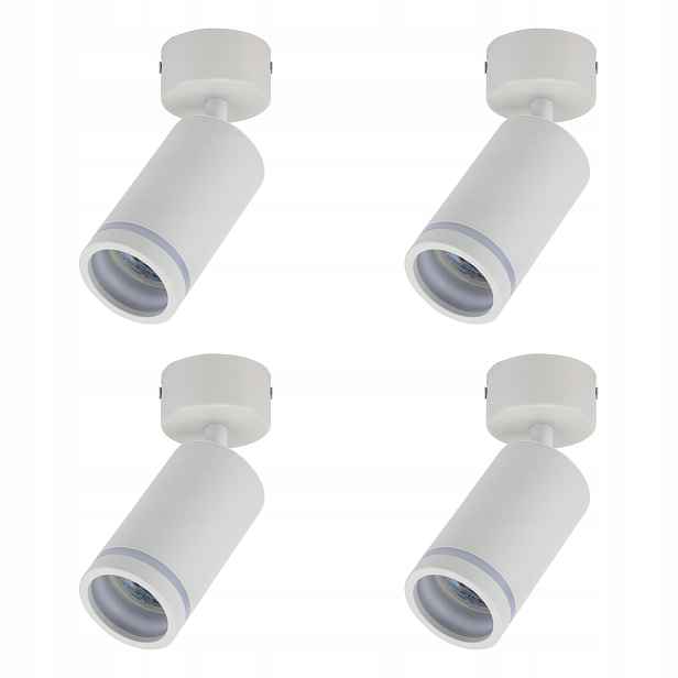 Tk Lighting Sada 4x stropní reflektor Spot Bílý Jet GU10 Metal