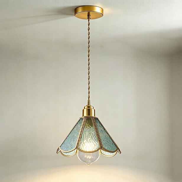 Vintage zelené skleněné závěsné svítidlo E27 150cm nastavitelná průmyslová lampa